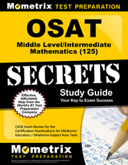 OSAT Middle Level/Intermediate Mathematics Test Study Guide