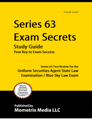 Series 63 Uniform Securities Agent State Law Exam Study Guide